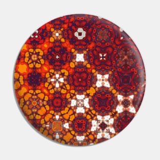 Dark Reds and Orange Round Shapes in a Transitional Pattern  - WelshDesignsTP005 Pin