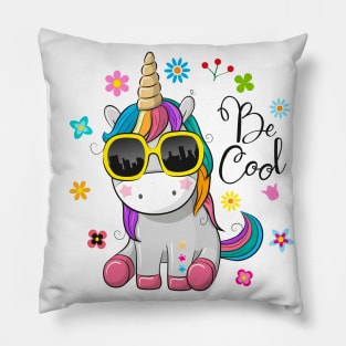 Cute unicorn with sunglasses. Very beautiful design for kids. Pillow