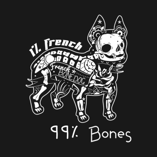 Unique French Bulldog & Puppies Artwork Design T-Shirt