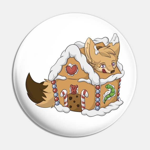 Gingerbread House - Fennec Fox Pin by Fennekfuchs