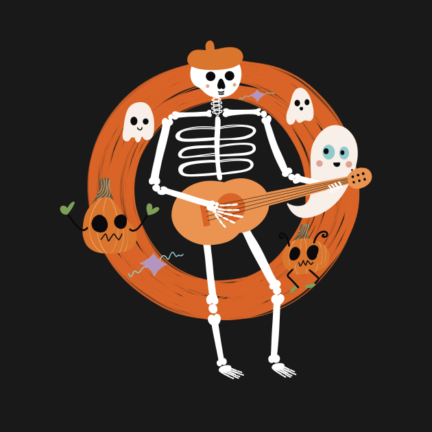 Funny Skeleton Rock and Roll by FayolaMoon