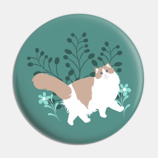 Elegant Ragdoll Cat Pin