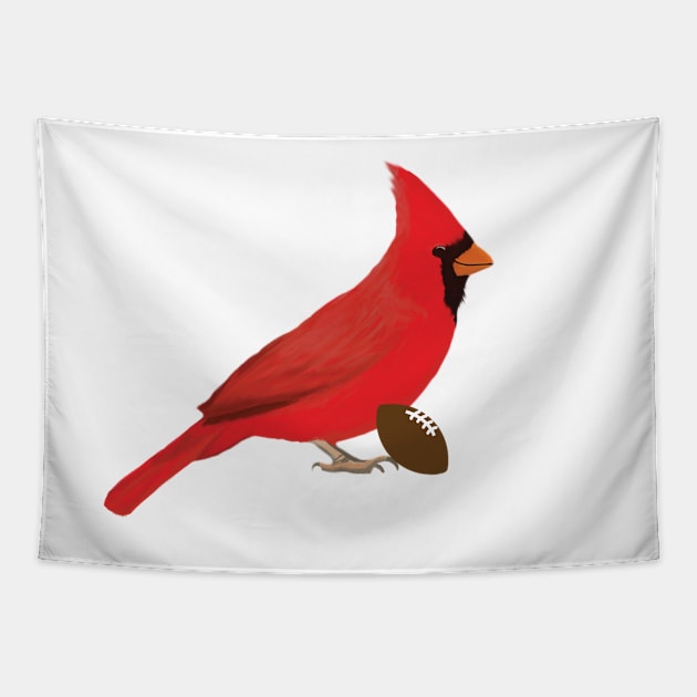 Football Cardinal Tapestry by College Mascot Designs