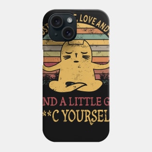 Cat loves yoga gift Cats kitten kitty Phone Case