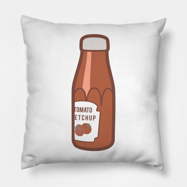 Ketchup bottle Pillow by ShirtyLife