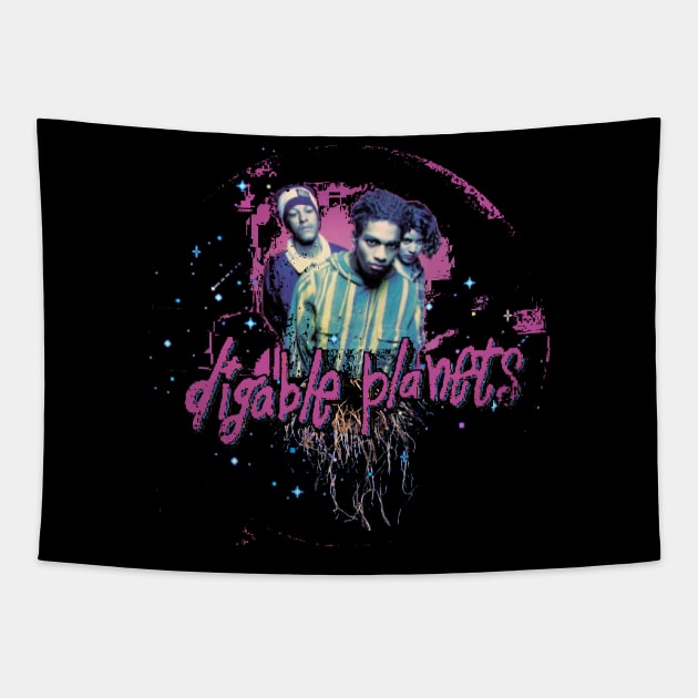 Digable Planets in outer space Hip Hop Tapestry TeePublic