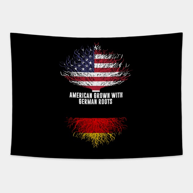 American Grown with German Roots USA Flag Tapestry by silvercoin