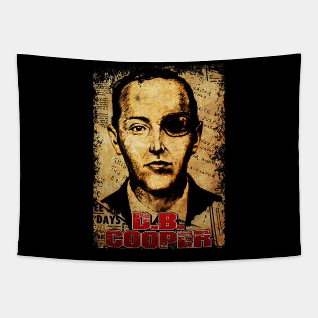 D B Cooper Design Tapestry by HellwoodOutfitters