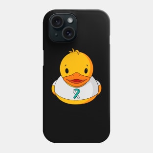 Cervical Cancer Awareness Rubber Duck Phone Case