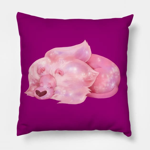 Sleeping Lion - Steven Universe fan art by Lavinia Knight Pillow by art official sweetener