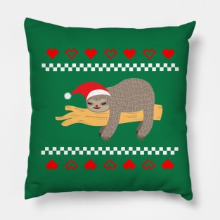 Ugly Christmas sloth Pillow