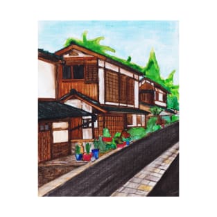 Watercolor - Japanese street T-Shirt