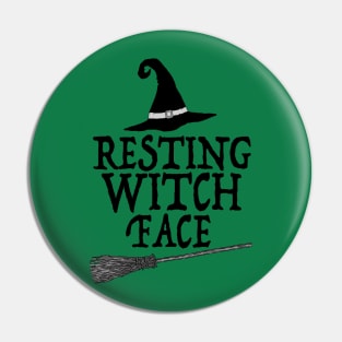 Resting Witch Face - Wicca/Witch Tee Pin