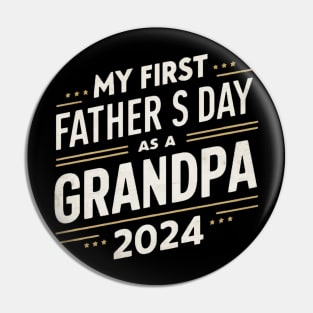 First Time Grandpa Est 2024 Pin