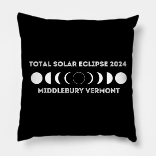 Middlebury Vermont Total Solar Eclipse Pillow