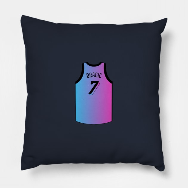 Goran Dragic Miami Jersey Qiangy Pillow by qiangdade