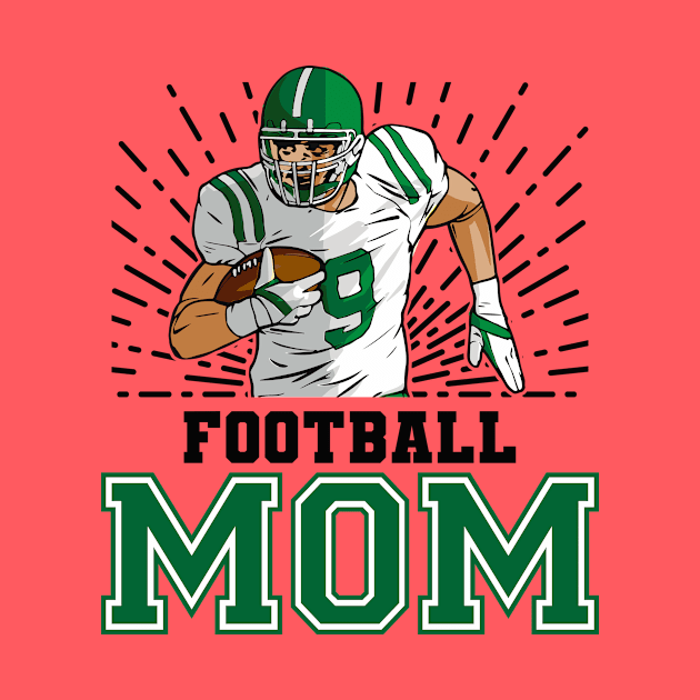 Football Mom // Retro Football Player by SLAG_Creative