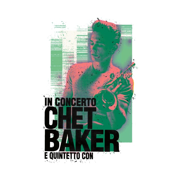 Chet Baker tour graphic by HAPPY TRIP PRESS