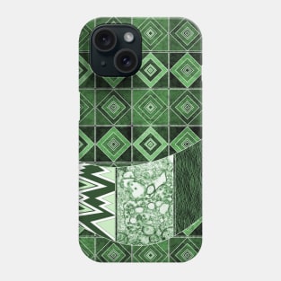 the wallpaper in green nature risk waves of patterns ecopop art Phone Case