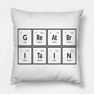 Great Britain Table of Elements Pillow