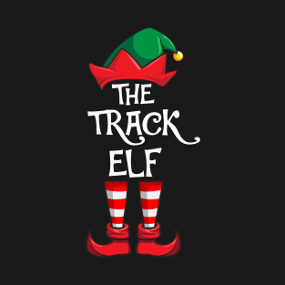 Track Elf Matching Family Christmas Running T-Shirt