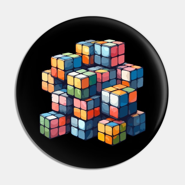 Rubiks Cube Pin by Siha Arts