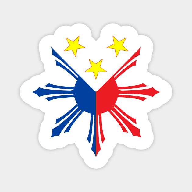 Filipino Sun and Stars Pinoy decal Magnet by Estudio3e