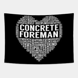 Concrete Foreman Heart Tapestry