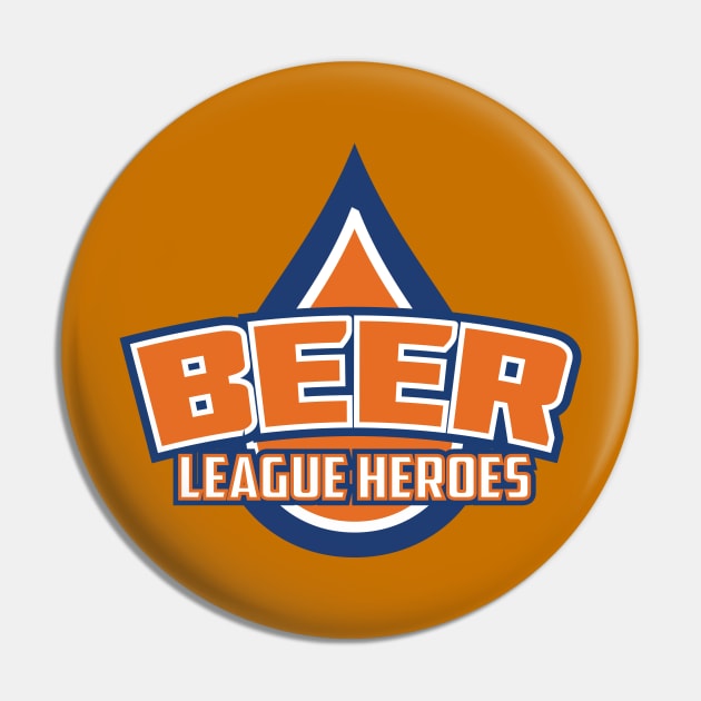 2016 Beer League Heroes Logo Tee Pin by Beerleagueheroes.com Merch Store