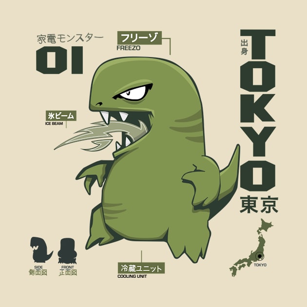 Tokyo Freezo Monster, Cute Kawaii monster by BOEC Gear