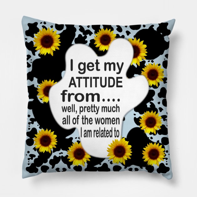 Attitude Pillow by KC Morcom aka KCM Gems n Bling aka KCM Inspirations