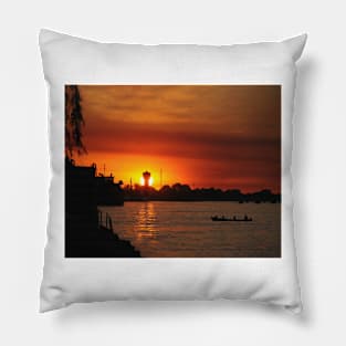 Sunset in the Danube Delta Pillow