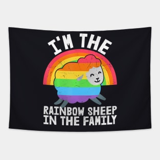 The Rainbow Sheep In The Family Proud Gay Lesbian Lgbt Pride Tapestry