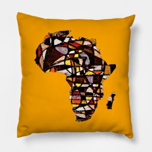 Map Of Africa Abstract Art Pillow