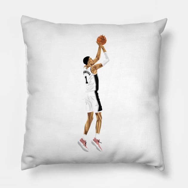 Victor Wembanyama Pillow by knnthmrctn