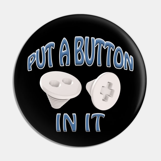 Put A Button In It - Trocar Button - Blue Pin by Graveyard Gossip