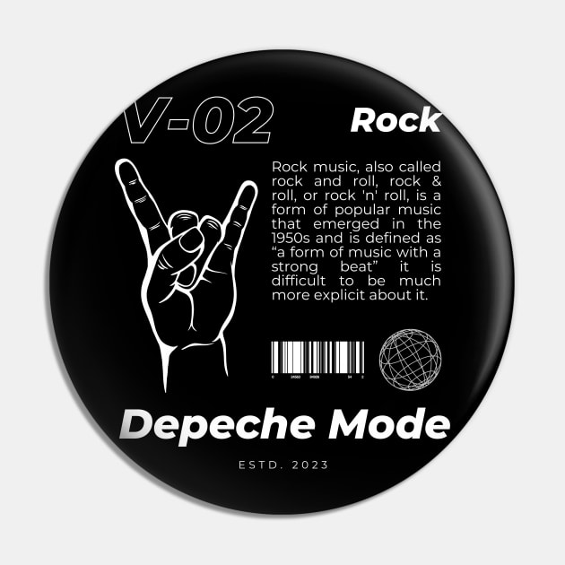 V02 Style Depche Mode Vintage Pin by more style brother