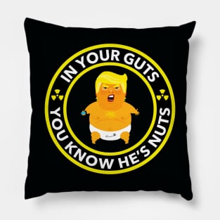 In your guts you know he's nuts Pillow