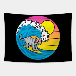 The Purrfect Wave Tapestry