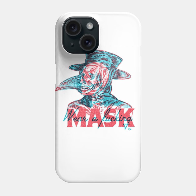 Wear A Mask Phone Case by Travis Knight