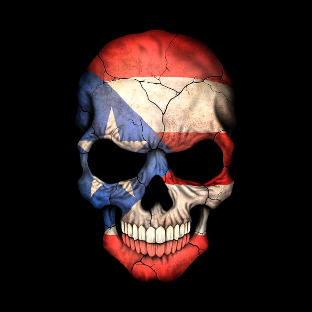 Puerto Rican Flag Skull by jeffbartels