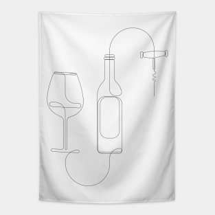 wine training - single line Tapestry