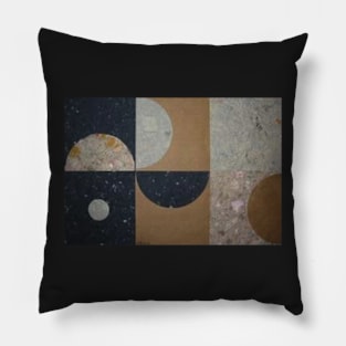 Geometric abstract collage Pillow