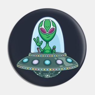 Alien Flying Saucer Pin