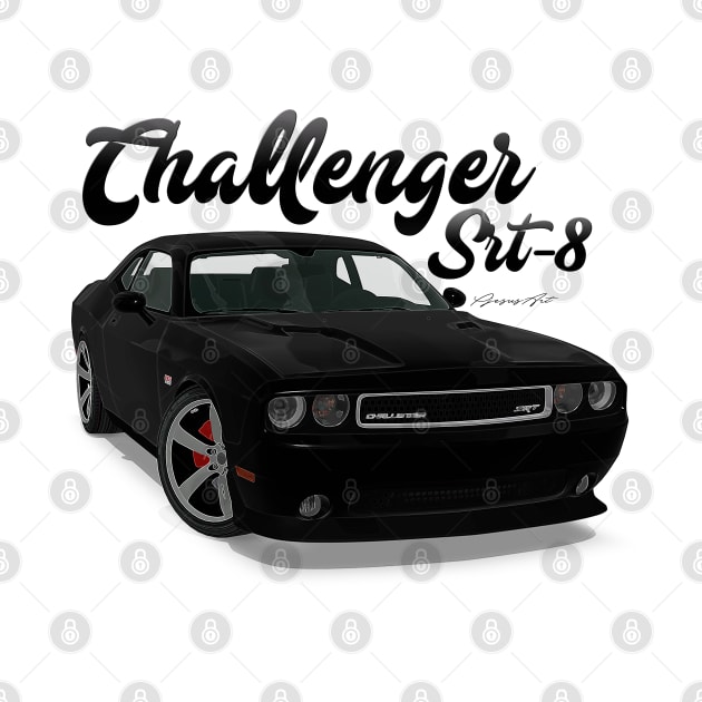 Challenger Srt-8 Black Front by PjesusArt