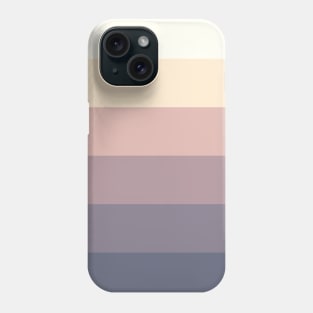 Stripes - Gradient - Dark to Light grey blue and creamy yellow Phone Case