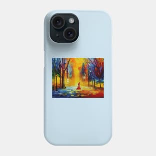 Red Riding Hood Lost In Rainbow Forest Phone Case