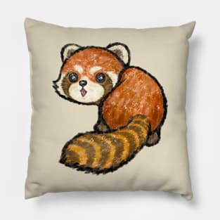 Cute red panda looking back Pillow