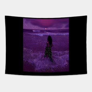 Purple Waves Tapestry