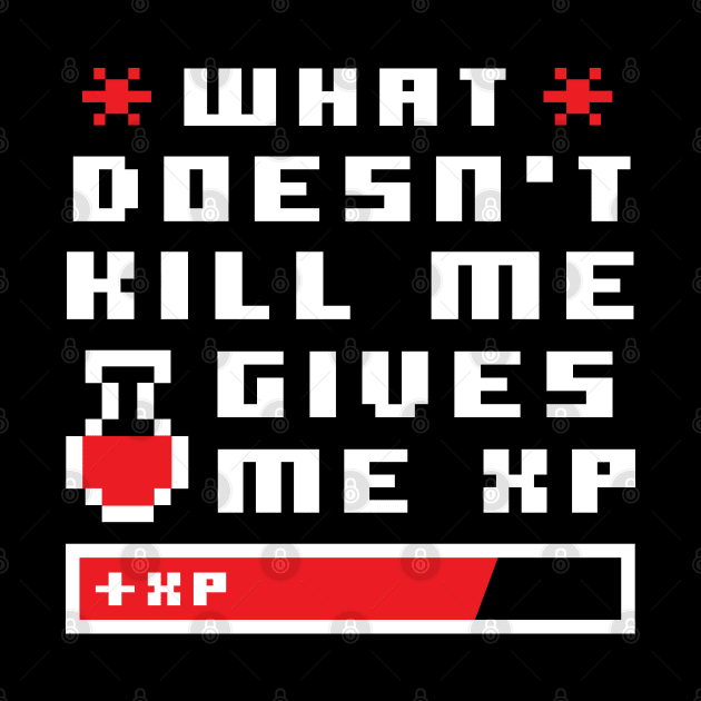 What Doesn't Kill Me Give Me XP Pixel by DetourShirts